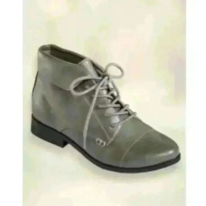 New Gloria Vanderbilt Claudette Women's Ankle Boots - Grey Smooth - Size: 10